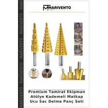 Premium Tamirat Ekipman Atölye Kademeli Matkap Ucu Sac Delme Panç Seti