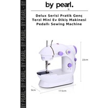 Delux Serisi Pratik Genç Terzi Mini Ev Dikiş Makinesi Pedallı Sewing Machine