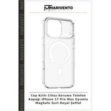Cep Kılıfı Cihaz Koruma Telefon Kapağı iPhone 17 Pro Max Uyumlu Magsafe Sert Royal Şeffaf