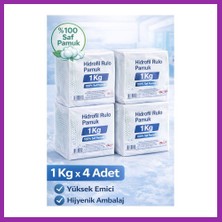 Bezos Hidrofil Rulo Pamuk 1 kg x 4 Adet Saf Pamuk Yüksek Emici Medikal ve Kozmetik Kullanım BEZ10