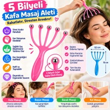 NW NessiWorld Ers Çok Fonksiyonlu 5 Uçlu Bilyeli Baş Boyun Bacak Kol Masaj Alet Rahatlatıcı Kafa Masaj Aparatı