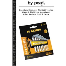 Premium Otomotiv Montaj Projeler Alyan L Tipi Krom Vanadyum Allen Anahtar Seti 9 Parça