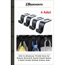 Aile Iç Aksesuar Pratik Araç Içi Düzen Güvenlik Çanta Poşet Askısı 4 Adet Araba Koltuk Arkası Askı