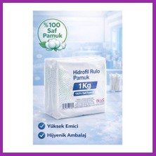Bezos Hidrofil Rulo Pamuk 1 kg Saf Pamuk Yüksek Emici Medikal ve Kozmetik Kullanım 1 Adet BEZ10