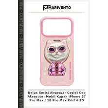 Delux Serisi Aksesuar Çeşidi Cep Aksesuarı Mobil Kapak iPhone 17 Pro Max / 18 Pro Max Kılıf 4 3D