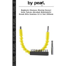 Bağlantı Elemanı Montaj Gereci Usta Takımı Akrobat Bükülebilir Esnek Bits Uzatma 12 Li Set 300MM