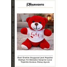 Özel Üretim Duygusal Jest Popüler Hediye Yıl Dönümü Sürprizi Love Tişörtlü Kırmızı Peluş Ayıcık