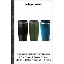 Premium Günlük Kullanım Ofis Gereci Sıcak Tutan 3303 - Çelik Termos - Siyah