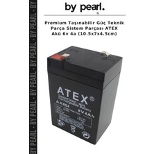 Premium Taşınabilir Güç Teknik Parça Sistem Parçası Atex Akü 6V 4A (10.5X7X4.5CM)