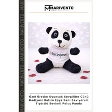 Özel Üretim Oyuncak Sevgililer Günü Hediyesi Hatıra Eşya Seni Seviyorum Tişörtlü Sevimli Peluş Panda