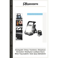 Kompakt Cihaz Yardımcı Ekipman Girişimci Hediyesi Ledışık Kare Mini Taşınabilir USB Şarj Edilebilir