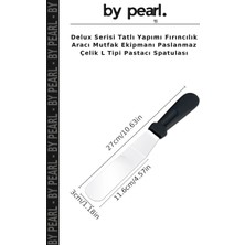 Delux Serisi Tatlı Yapımı Fırıncılık Aracı Mutfak Ekipmanı Paslanmaz Çelik L Tipi Pastacı Spatulası