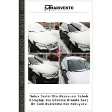 Delux Serisi Oto Aksesuarı Sabah Kolaylığı Kış Çözümü Branda Araç Ön Cam Buzlanma Kar Koruyucu