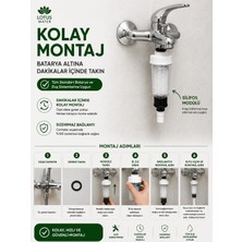 Happy Trend Water Siliphos Duş Filtresi, Kireç Önleyici Filtre, Batarya Altı Kireç Koruma Modülü, Banyo Duş Sistemi Için Kolay Montajlı Su Filtresi