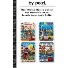 Özel Üretim Hatıra Günlük Not Defteri Istanbul Temalı Kabartmalı Defter