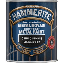 Happy Trend Pas Üstü Metal Boyası Çekiçlenmiş Gümüş Gri 0,75LT