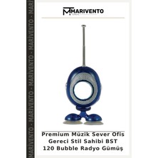 Premium Müzik Sever Ofis Gereci Stil Sahibi Bst 120 Bubble Radyo Gümüş