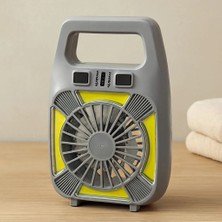 Ersert Ers- USB Şarjlı 2in1 Mini Fan ve Fener 10W – 2 Kademe, Su Geçirmez, Taşınabilir