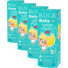 Happy Trend Baby 0-3 Yaş Muz Püresi Tadında Bebek Diş Macunu 45G (4 Paketi)