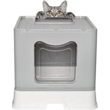 Happy Trend Büyük Boy Çekmeceli Katlanabilir Kedi Tuvaleti Ön Kapağı Içeri Dışarı Hareket Eden Yeni Model