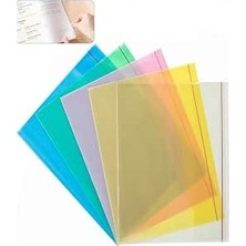 Happy Trend Kitap Kaplığı Şeffaf Buzlu Renkli 10 Adet 1 Paket Cırtlı Ayarlanabilir Kendinde Yapışkanlı Kaplık Okul Sınıf