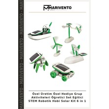 Özel Üretim Özel Hediye Grup Aktiviteleri Öğretici Set Eğitici Stem Robotik Hobi Solar Kit 6 In 1