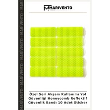 Özel Seri Akşam Kullanımı Yol Güvenliği Honeycomb Reflektif Güvenlik Bandı 10 Adet Sticker