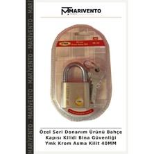 Özel Seri Donanım Ürünü Bahçe Kapısı Kilidi Bina Güvenliği Ymk Krom Asma Kilit 40MM