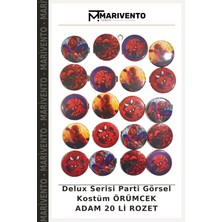 Delux Serisi Parti Görsel Kostüm Örümcek Adam 20 Li Rozet