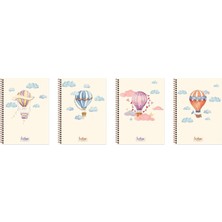 Happy Trend Color 20X28 100 Yp Kareli Sert Kapak La Plume Balloons Defter