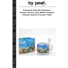 Premium Günlük Kullanım Sunum Gereci Çay Molası Kaşıklı Yöresel Kahve Fincanı Tekli