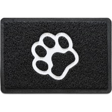 Happy Trend Kedi Kumu Paspası, Elekli Kedi Tuvaleti Önü Paspası, Kıvırcık Paspas, 40 * 60-Siyah Siyah-