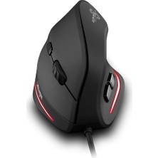 Happy Trend Dikey FARE,3200DPI Ergonomik Fare,6 Tuşlu Bilgisayar Faresi,usb Kablolu Faresi,kablolu Mouse,siyah