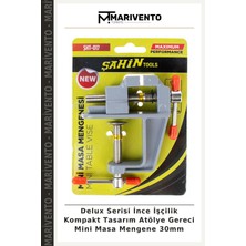 Delux Serisi Ince Işçilik Kompakt Tasarım Atölye Gereci Mini Masa Mengene 30MM