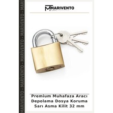 Premium Muhafaza Aracı Depolama Dosya Koruma Sarı Asma Kilit 32 mm