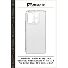 Premium Telefon Kapağı Cep Koruyucu Mobil Koruma Realme 12 Pro Şeffaf Clear Tpu Silikon Kılıf