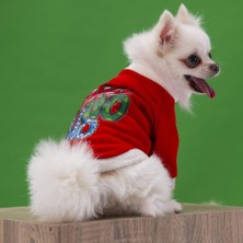 Happy Trend Noel Kedi Köpek Kıyafeti Sweat Elbisesi Kostümü Xl