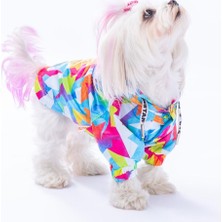 Happy Trend Mosaic Polarlı Su Geçirmez Küçük Irk Köpek Yağmurluğu (Xl)