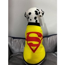 Happy Trend Sezon Köpek ve Kedi Kıyafeti & Elbisesi - Sarı Süpermen M Beden