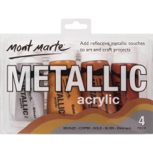 Happy Trend Mart Metalik Akrilik 50 ml 4 Parça