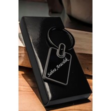 Happy Trend Isme Özel Anahtarlık Metal Tek Ebat Kare