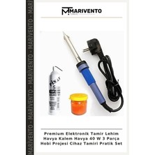 Premium Elektronik Tamir Lehim Havya Kalem Havya 40 W 3 Parça Hobi Projesi Cihaz Tamiri Pratik Set