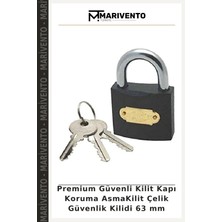 Premium Güvenli Kilit Kapı Koruma Asmakilit Çelik Güvenlik Kilidi 63 mm
