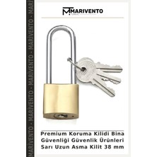 Premium Koruma Kilidi Bina Güvenliği Güvenlik Ürünleri Sarı Uzun Asma Kilit 38 mm