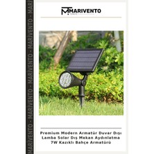 Premium Modern Armatür Duvar Dışı Lamba Solar Dış Mekan Aydınlatma 7W Kazıklı Bahçe Armatürü