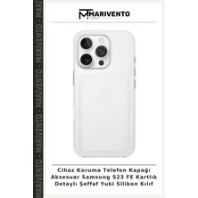 Cihaz Koruma Telefon Kapağı Aksesuar Samsung S23 Fe Kartlık Detaylı Şeffaf Yuki Silikon Kılıf