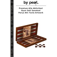 Premium Aile Aktivitesi Oyun Seti Sanatsal Parça Atlı Tavla Artwork