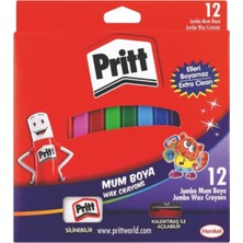 Happy Trend 12LI Jumbo Silinebilir Pastel Boya 12 Renk Jumbo Mum Boya
