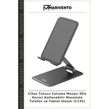 Cihaz Tutucu Çalışma Masası Ofis Gereci Katlanabilir Masaüstü Telefon ve Tablet Standı (C135)