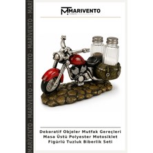 Dekoratif Objeler Mutfak Gereçleri Masa Üstü Polyester Motosiklet Figürlü Tuzluk Biberlik Seti